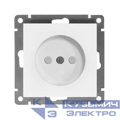 Розетка 1-м СП Афина 16А IP20 без заземл. защ. шторки механизм бел. Universal A0047