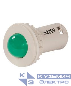 Лампа светодиодная коммутаторная СКЛ-11-Л-2-220 зел. 220В AC/DC d=27 сила света 20мКд Электротехник ET510805