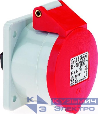 Розетка встраиваемая 16А 5п 3P+N+PE 6ч 400В IP44 72х65 Bals 1321