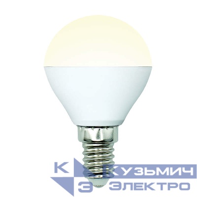Лампа светодиодная LED-G45-6W/WW/E14/FR/MB PLM11WH Multibright 6Вт шар матовая 3000К тепл. бел. E14 100-50-10 (упак. картон) Uniel UL-00002375