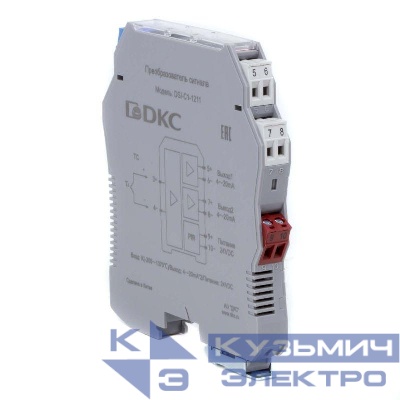 Преобразователь сигнала DSI 1 вход TC тип K 2 выход 4…20мА DKC DSI-C1-1211