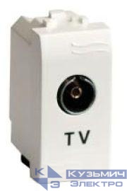 Розетка телевизионная TV 1-м СП 1мод. Brava универс. с согласующим сопротивлением черн. DKC 77721N