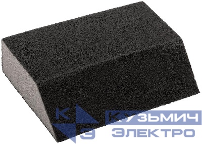 Губка шлифовальная угловая 100х70х25мм Р 180 средняя жесткость алюм./оксидная FIT 38375