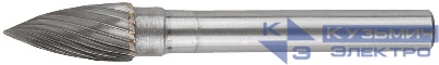 Шарошка карбидная профи штифт 6мм цилиндрическая с острым наконечником FIT 36594