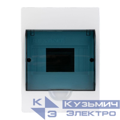 Бокс ЩРН-П-6 IP41 пластик. бел. Rexant 11-0306