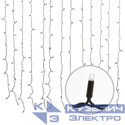 Гирлянда занавес светодиодная ULD-C2030-240/TBK MULTI IP67 с эффектом мерцания Uniel UL-00003937