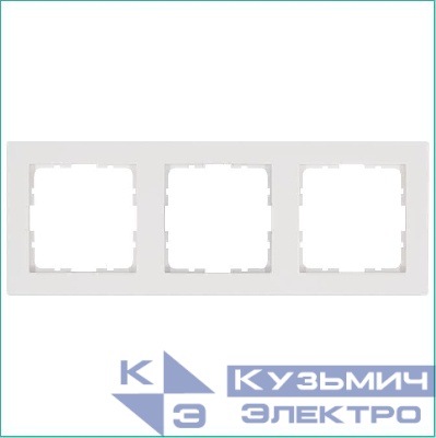 Рамка 3-м G-Classic бел. глянцевый Jasmart G1003W