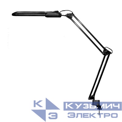 Светильник Дельта настол. на струбцине с ЭПРА 11Вт с лампой КЛЛ 2G7 черн. Трансвит 135