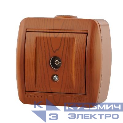 Розетка телевизионная проходная TV ОП Nata сосна LEZARD 710-0800-129