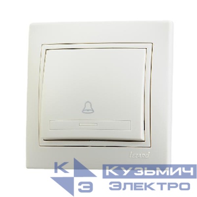 Кнопка звонка СП Mira крем. LEZARD 701-0303-103