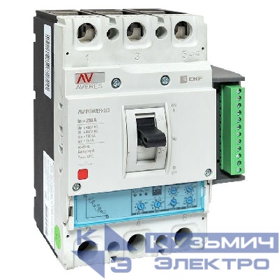 Выключатель автоматический 250А 100кА AV POWER-2/3 ETU2.2 AVERES EKF mccb-23-250H-2.2-av
