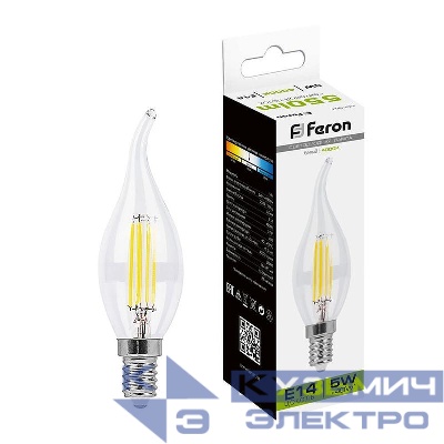 Лампа светодиодная LB-59 5Вт 4000К E14 230В FERON 25576