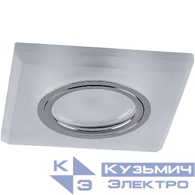 Светильник CD8170 50Вт G5.3 MR16 потолочн. встраив. со светодиод. подсветкой 15LEDх2835 SMD 4000К с драйвером в комплекте бел. матов. FERON 32571