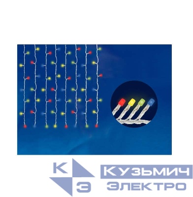 Гирлянда светодиодная с эффектом мерцания ULD-C2030-240/TWK MULTI IP67 3х2м 240LED разноцветная Uniel UL-00001359