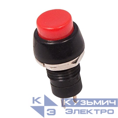 Выключатель-кнопка 250В 1А (2с) ON-OFF Micro PBS-20А красн. Rexant 36-3070