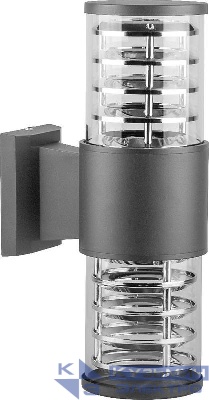 Светильник DH0802 2хE27 230В садово-парковый сер. FERON 06299