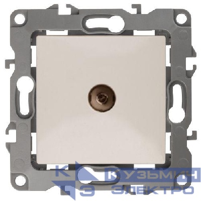 Розетка телевизионная одиночная TV 1мод. Эра12 12-3101-02 IP20 сл. кость Эра Б0014706