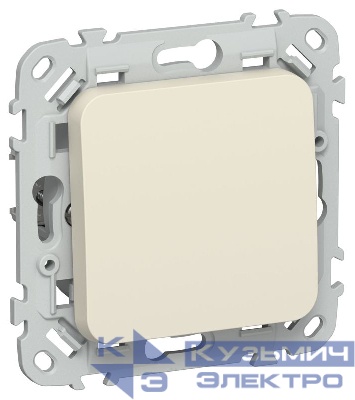 Выключатель кнопочный 1-кл. СП FLITE ВС11-2-0-ФлСл 10А механизм сливочный IEK FI-V14-0-10-1-K86