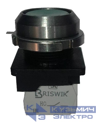 Выключатель кнопочный КЕ-011м-С исп.2 УХЛ3 1НО+1НЗ 10А IP40 толкатель цилиндрический; метал. осн. d посадочного отверст. 30мм черн. ЭЛЬКОМ A8012-79681807