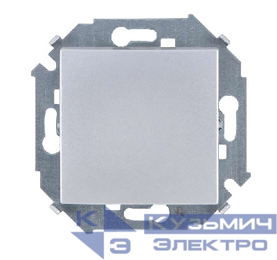 Выключатель 1-кл. СП Simon 15 10А IP20 винтов. зажим механизм алюм. Simon 1591101-033