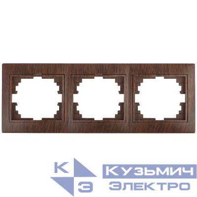 Рамка 3-м СП Plano 1-503-10 гор. венге Intro Б0030100