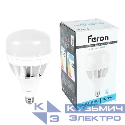 Лампа светодиодная LB-65 100Вт T140 4000К E27-E40 230В FERON 38219