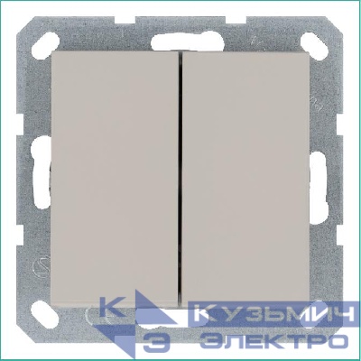 Переключатель проходной 2-кл. 10А IP20 механизм тауп Jasmart G3022T