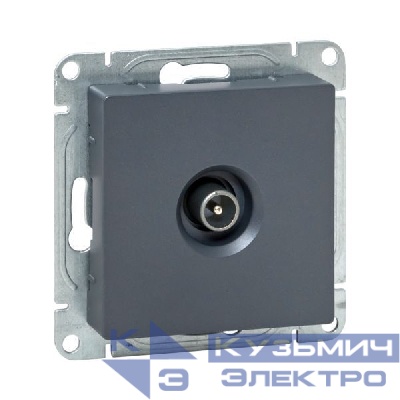Розетка телевизионная оконечная TV СП Эпика графит EKF UP1-SOG-TV-3
