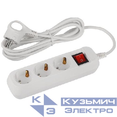 Удлинитель 3х3м с заземл. с выкл. ПВС 3х0.75 UDL-10-330-ES Greenline Эра Б0065047