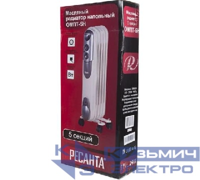 Радиатор масляный 5 секц. 1000Вт ОМПТ- 5Н Ресанта 67/3/2
