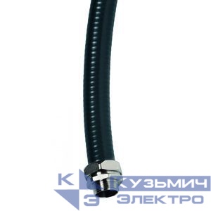 Металлорукав в ПВХ изоляции гладкой DN d35мм Dвн.35мм Dнар.43мм без протяжки черн. (уп.25м) DKC 6070R-38N