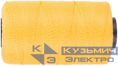 Шнур разметочный 1.5ммх400м капрон. желт.КУРС 04714