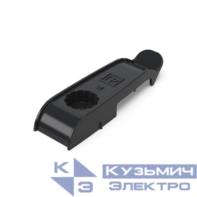 Держатель плоского кабеля двусторон. для прямого монтажа на 2 места черн. (уп.30шт) Промрукав PR13.0437