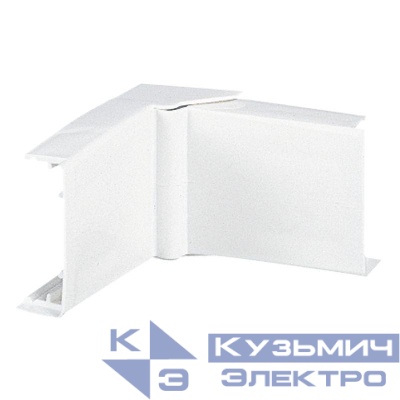 Угол для кабель-канала внутренний/внешний изменяемый для мини-плинтусов DLPlus 20х12.5 бел. Leg 030221