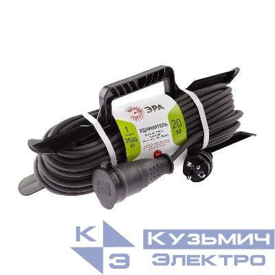 Удлинитель-шнур на рамке 1х20м с заземл. 16А IP44 UFx-1e-3х2.5-20m-IP44(KG) КГ 3х2.5 Эра Б0050871