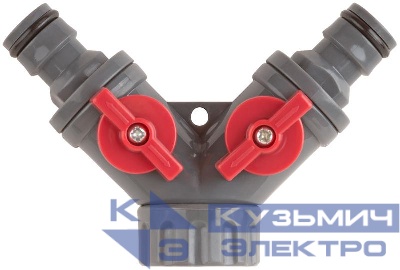 Распределитель 2-х канальный. внутренняя резьба основания 3/4дюйм КУРС 76427