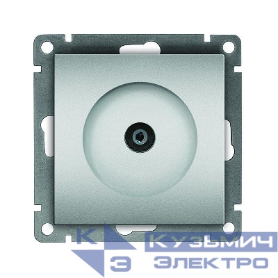 Розетка телевизионная TV 1-м СП Афина механизм серебр. Universal A0027-S