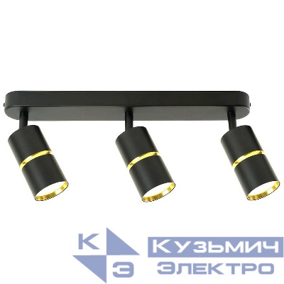 Светильник ML1863 ZEN настен./потолочн. под лампу GU10 черн. зол. FERON 48645