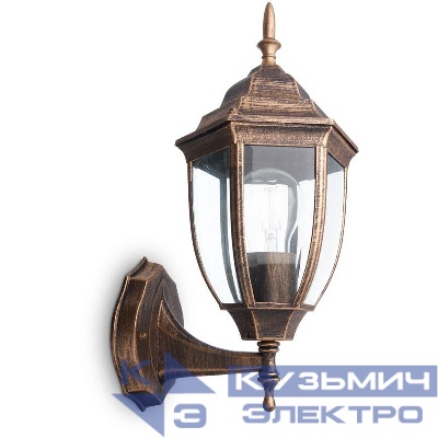 Светильник PL6001 60Вт E27 230В садово-парковый черн. зол. FERON 11893