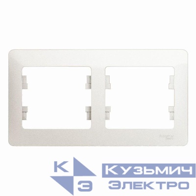 Рамка 2-м Glossa горизонт. перламутр SE GSL000602