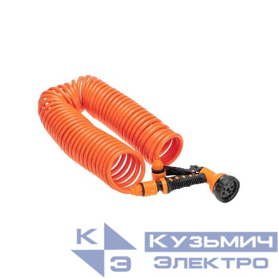 Шланг спиральный 15мх8мм пистолет-распылитель 2 коннектора адаптер ЧЕТЫРЕ СЕЗОНА 62-0270