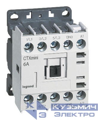 Мини-контактор CTX3 3п 6А кат. 415В AC 1НО Leg 417009