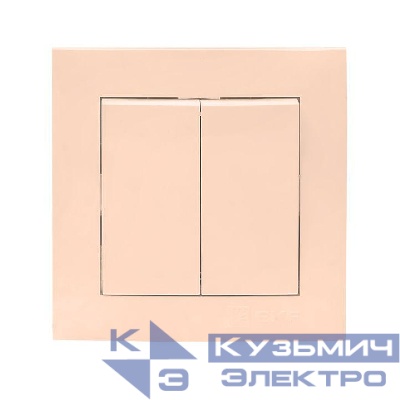 Выключатель 2-кл. СП Валенсия 10А IP20 крем. PROxima EKF EWV10-023-20