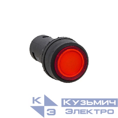 Кнопка SW2C-10D с подсветкой красн. NO 24В EKF sw2c-md-r-24