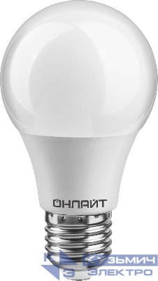 Лампа светодиодная 71 648 OLL-A60-7-230-4K-E27 7Вт грушевидная 4000К нейтр. бел. E27 700лм 176-264В ОНЛАЙТ 71648