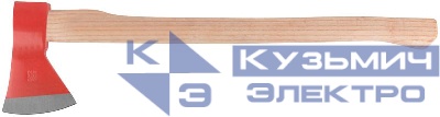 Топор 1250г деревянная длинная ручка; кованая усилен. сталь FIT 46112
