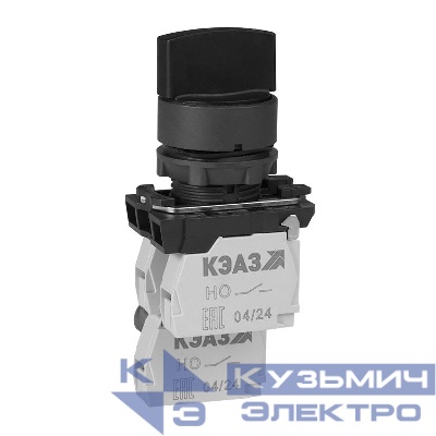 Переключатель КПЕ2630Р 3но+0нз ручка фикс 3поз IP65 черн. КЭАЗ 271711