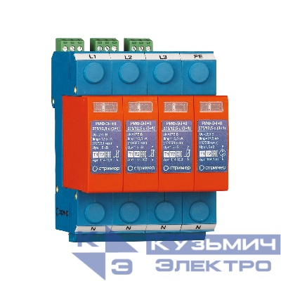 Устройство защиты от импульсных перенапряжений РИФ-Э-I+II 275/12.5 c (3+1) Стример 114103