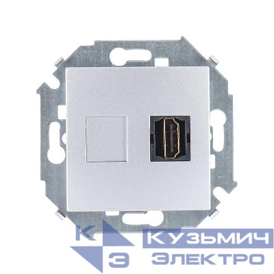 Розетка аудио/видео HDMI СП Simon 15 механизм алюм. Simon 1591407-033