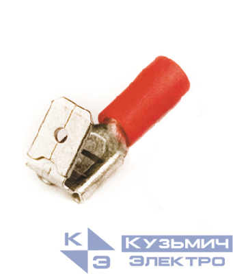 Наконечник плоский смеш. 0.25-1.5кв.мм отв. d6.3х0.8мм кр. (уп.50шт) DKC 2A30P